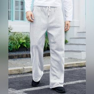 Men's Baggy Sweatpants Wide Leg Loose Workout Athletic Pants with Pockets <306>